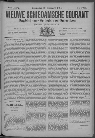 Nieuwe Schiedamsche Courant 1894-12-12