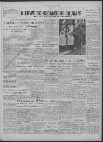 Nieuwe Schiedamsche Courant 1952-08-21