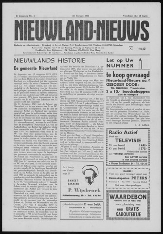 Nieuwland Nieuws 1961-02-23