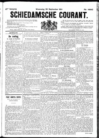 Schiedamsche Courant 1914-09-30