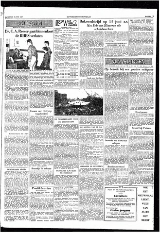 Rotterdamsch Nieuwsblad / Schiedamsche Courant / Rotterdams Dagblad / Waterweg / Algemeen Dagblad 1957-06-08