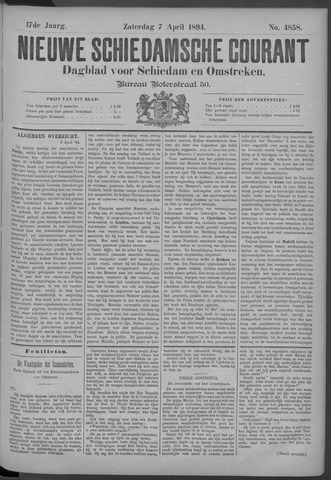 Nieuwe Schiedamsche Courant 1894-04-07