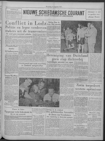 Nieuwe Schiedamsche Courant 1957-08-14