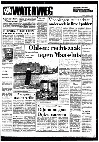 Rotterdamsch Nieuwsblad / Schiedamsche Courant / Rotterdams Dagblad / Waterweg / Algemeen Dagblad 1985-08-02