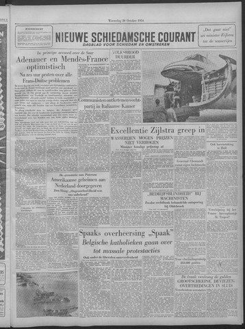 Nieuwe Schiedamsche Courant 1954-10-20