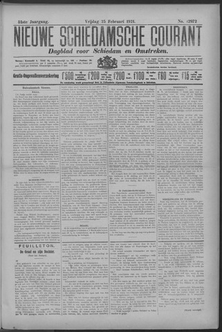 Nieuwe Schiedamsche Courant 1921-02-25