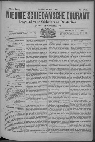 Nieuwe Schiedamsche Courant 1900-07-06