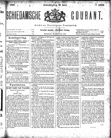 Schiedamsche Courant 1884-06-19