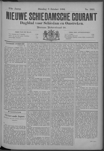 Nieuwe Schiedamsche Courant 1894-10-09
