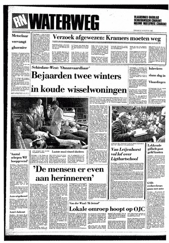 Rotterdamsch Nieuwsblad / Schiedamsche Courant / Rotterdams Dagblad / Waterweg / Algemeen Dagblad 1985-08-27