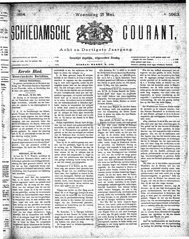 Schiedamsche Courant 1884-05-21
