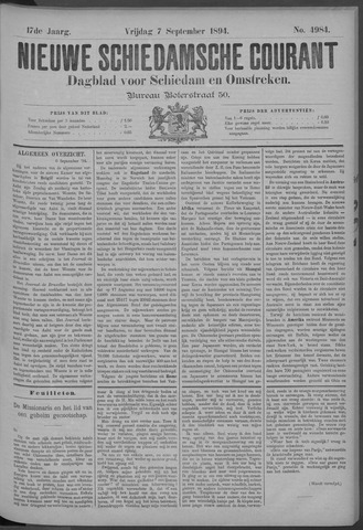 Nieuwe Schiedamsche Courant 1894-09-07