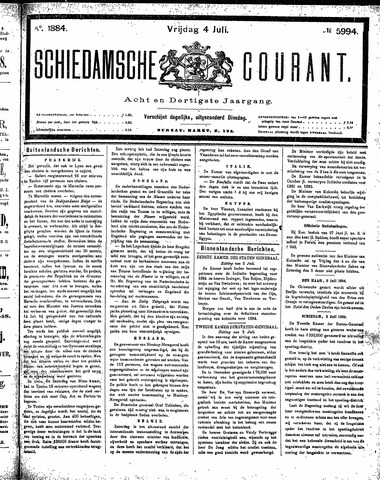 Schiedamsche Courant 1884-07-04