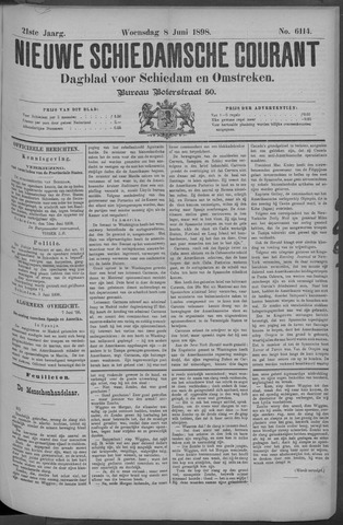 Nieuwe Schiedamsche Courant 1898-06-08