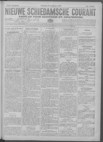Nieuwe Schiedamsche Courant 1927-08-16