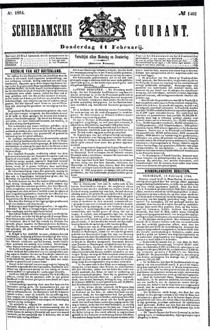 Schiedamsche Courant 1864-02-11