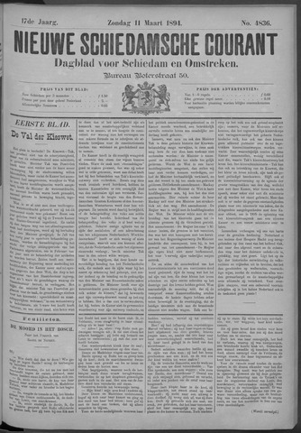 Nieuwe Schiedamsche Courant 1894-03-11