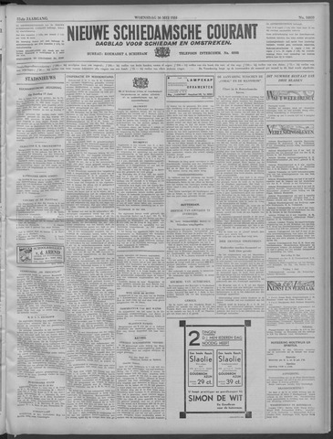 Nieuwe Schiedamsche Courant 1934-05-30