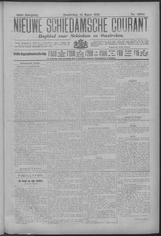 Nieuwe Schiedamsche Courant 1921-03-24