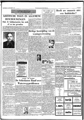 Rotterdamsch Nieuwsblad / Schiedamsche Courant / Rotterdams Dagblad / Waterweg / Algemeen Dagblad 1958-12-13