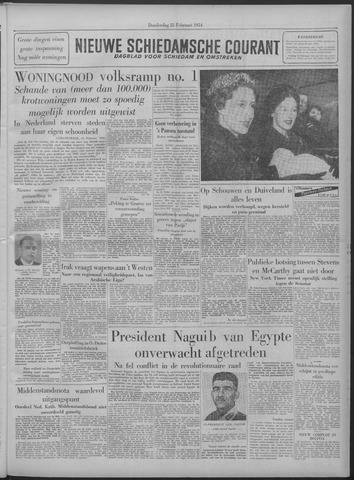 Nieuwe Schiedamsche Courant 1954-02-25