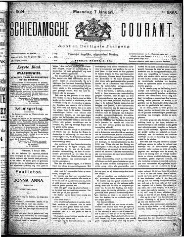 Schiedamsche Courant 1884-01-07