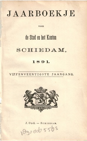 Schiedams Jaarboek 1891-01-01