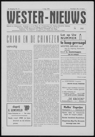 Wester Nieuws 1961-08-03