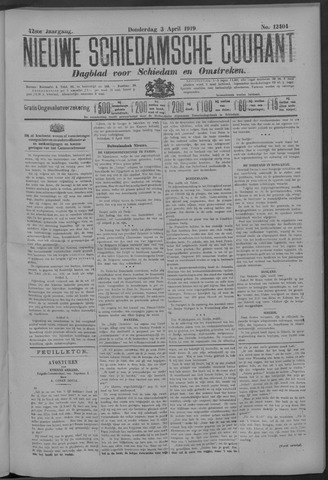 Nieuwe Schiedamsche Courant 1919-04-03