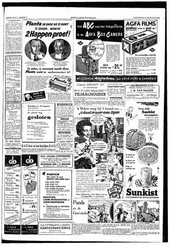 Rotterdamsch Nieuwsblad / Schiedamsche Courant / Rotterdams Dagblad / Waterweg / Algemeen Dagblad 1953-08-13