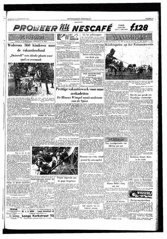 Rotterdamsch Nieuwsblad / Schiedamsche Courant / Rotterdams Dagblad / Waterweg / Algemeen Dagblad 1957-08-13