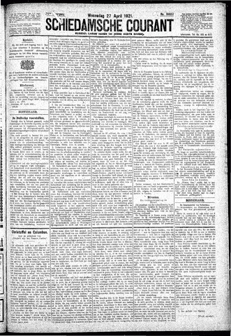 Schiedamsche Courant 1921-04-27