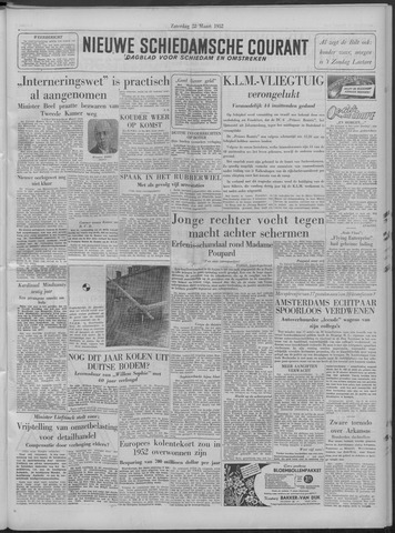 Nieuwe Schiedamsche Courant 1952-03-22