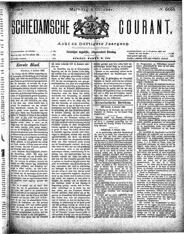 Schiedamsche Courant 1884-10-06
