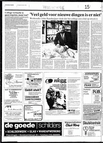 Rotterdamsch Nieuwsblad / Schiedamsche Courant / Rotterdams Dagblad / Waterweg / Algemeen Dagblad 1992-09-22