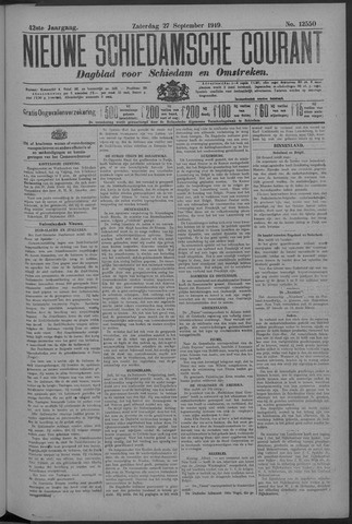 Nieuwe Schiedamsche Courant 1919-09-27