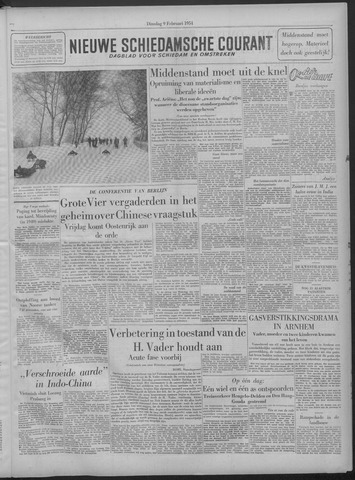 Nieuwe Schiedamsche Courant 1954-02-09