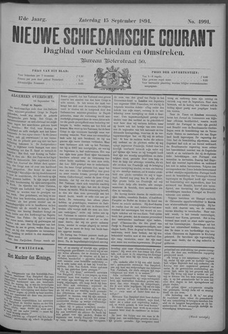 Nieuwe Schiedamsche Courant 1894-09-15
