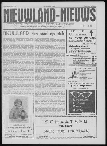 Nieuwland Nieuws 1961-12-21