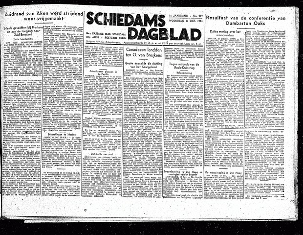 Schiedamsch Dagblad 1944-10-11