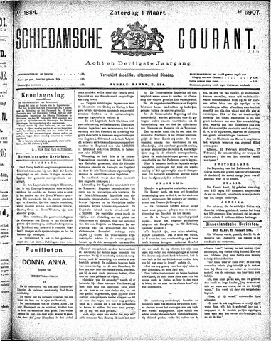Schiedamsche Courant 1884-03-01