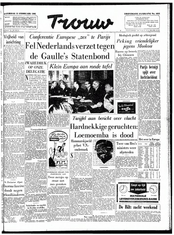 Trouw / De Rotterdammer 1961-02-11