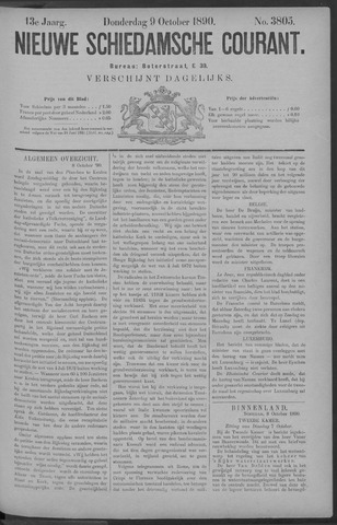Nieuwe Schiedamsche Courant 1890-10-09