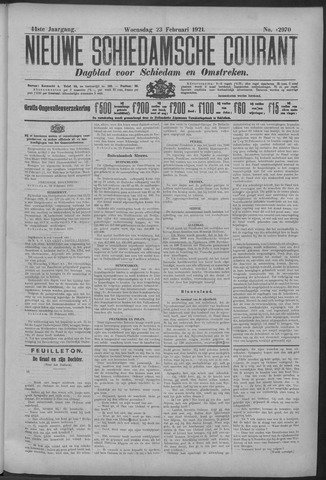 Nieuwe Schiedamsche Courant 1921-02-23