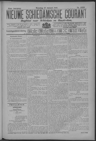 Nieuwe Schiedamsche Courant 1919-01-27