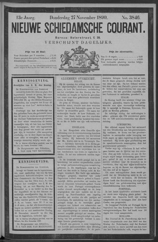 Nieuwe Schiedamsche Courant 1890-11-27