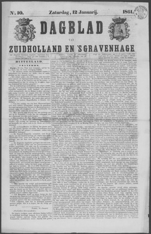 Dagblad van Zuid-Holland 1861-01-12