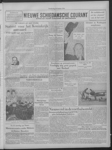 Nieuwe Schiedamsche Courant 1954-10-28