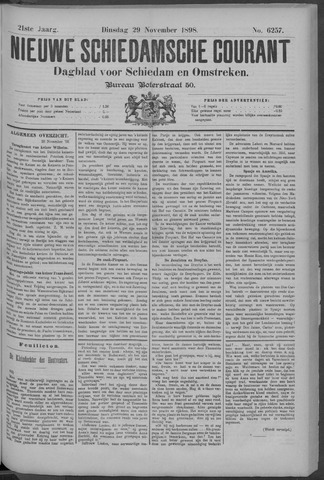 Nieuwe Schiedamsche Courant 1898-11-29