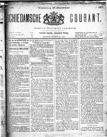 Schiedamsche Courant 1884-12-24